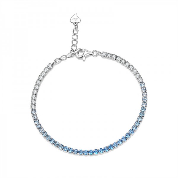 S925 Sterling Silver Dopamine Colorful Zirconia Bracelet