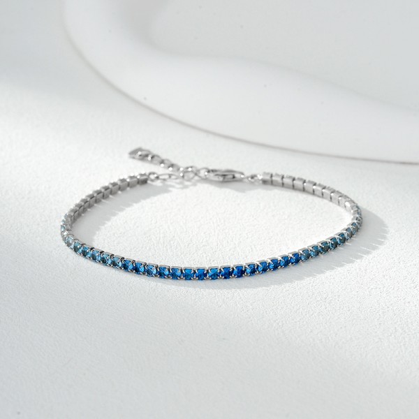 S925 Sterling Silver Dopamine Colorful Zirconia Bracelet