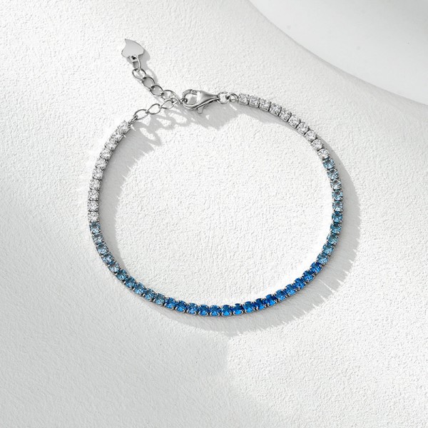 S925 Sterling Silver Dopamine Colorful Zirconia Bracelet