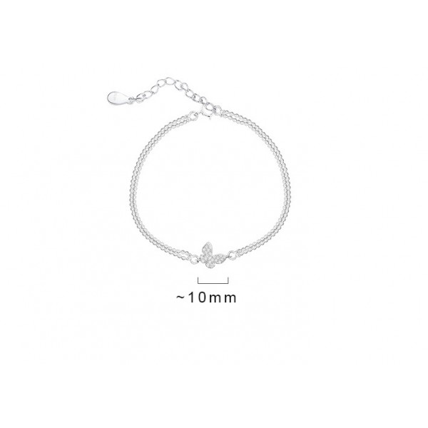 S925 Sterling Silver Bow Bracelet