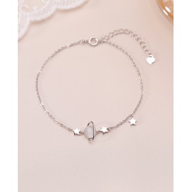 S925 Sterling Silver Planet Cat's Eye Bracelet