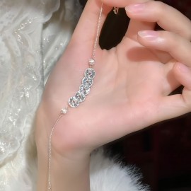 S925 Sterling Silver Five Emperor Coin Crystal Gra...