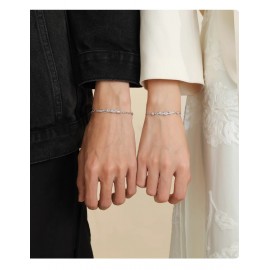 S925 Sterling Silver Uncommon Begonia Couple Brace...