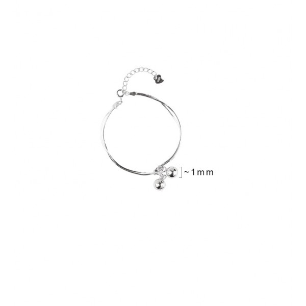 S925 Sterling Silver Unique Design Women's Bell Bracelet