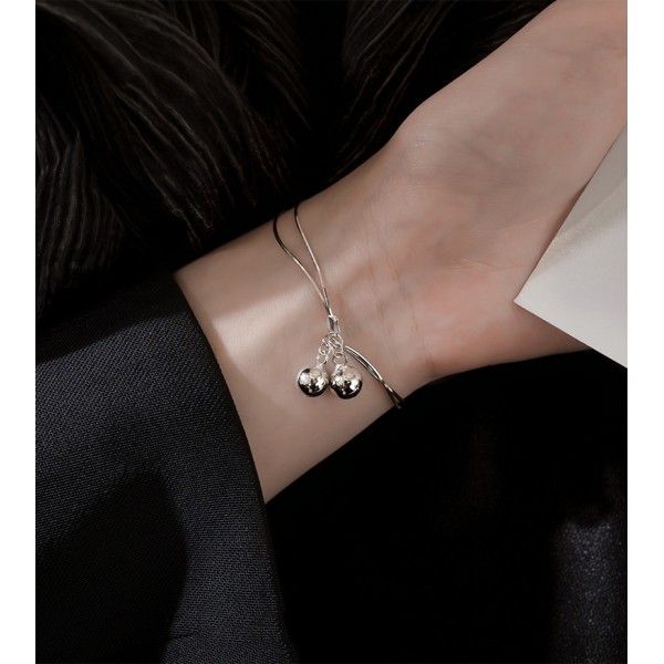 S925 Sterling Silver Unique Design Women's Bell Bracelet