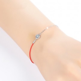 S925 Sterling Silver Everlasting Love Diamond Brac...