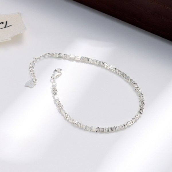 S925 Sterling Silver Unique Crushed Silver Bracelet
