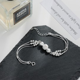 S925 Sterling Silver Multi-Layer Engraved Niche Be...