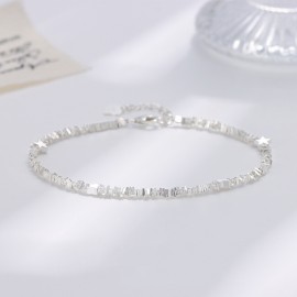 S925 Sterling Silver Niche Personality Broken Silv...