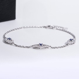 925 Sterling Silver Devil's Eye Anklet