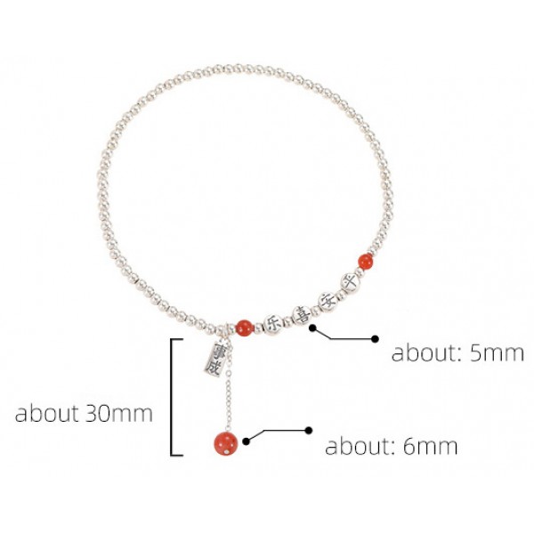 925 Sterling Silver Ping An Joy Foot Chain