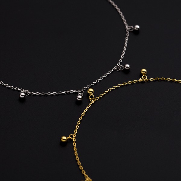 925 Sterling Silver Bell Anklet