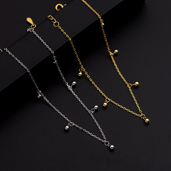 925 Sterling Silver Bell Anklet