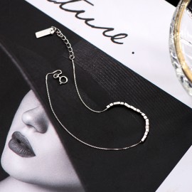 925 Sterling Silver Broken Silver Ankle Chain