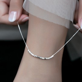 925 Sterling Silver Broken Silver Ankle Chain