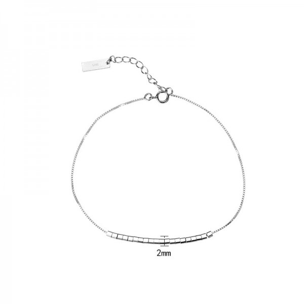 925 Sterling Silver Broken Silver Ankle Chain