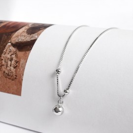 925 Sterling Silver Minimalist Bell Anklet