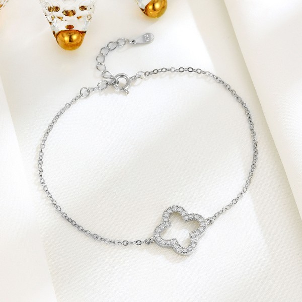 925 Sterling Silver Hollow Ankle Chain