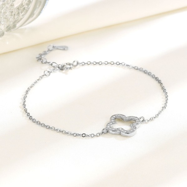 925 Sterling Silver Hollow Ankle Chain