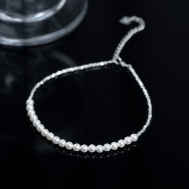 925 Sterling Silver Pearl Anklet