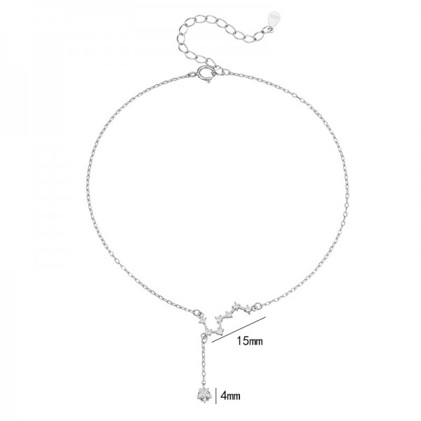 925 Sterling Silver Beidou Seven Star Foot Chain