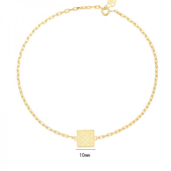 925 Sterling Silver Square Foot Chain