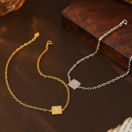 925 Sterling Silver Square Foot Chain