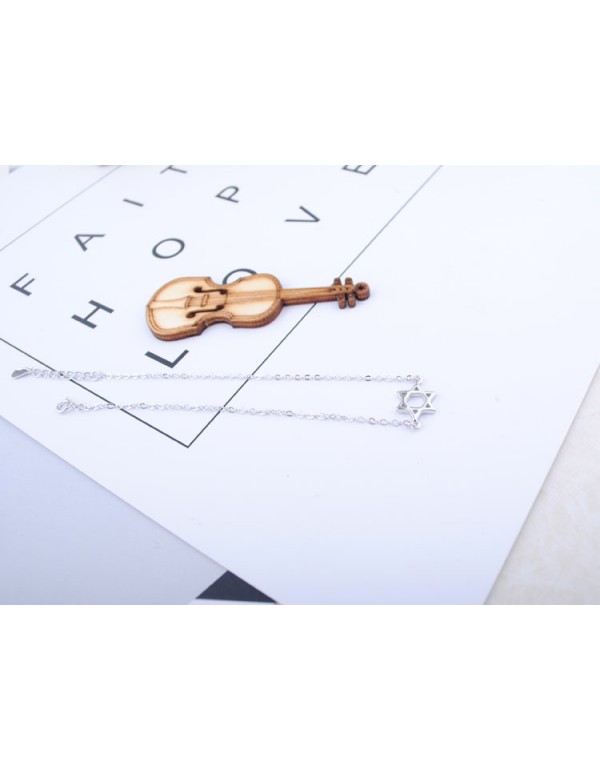 S925 Sterling Silver Niche Hexagram Anklet