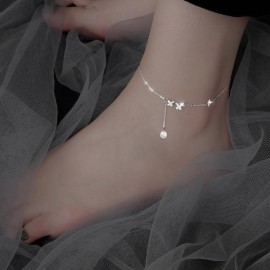 S925 Sterling Silver Minimalist Butterfly Anklet