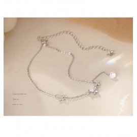 S925 Sterling Silver Minimalist Butterfly Anklet
