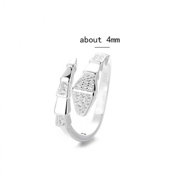 925 Sterling Silver Serpent Ring