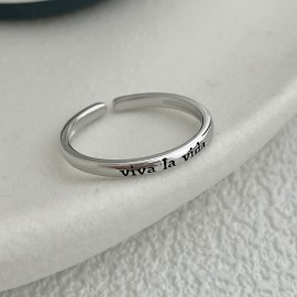 925 Sterling Silver Letter Ring