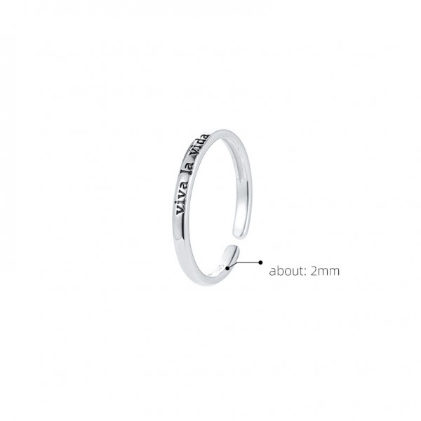 925 Sterling Silver Letter Ring