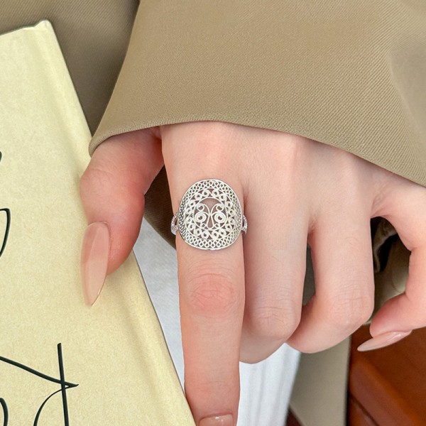 925 Sterling Silver Hollow Butterfly Ring