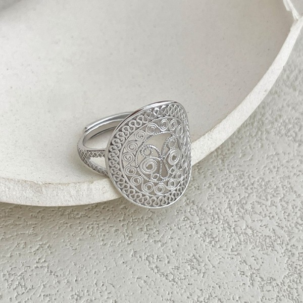 925 Sterling Silver Hollow Butterfly Ring