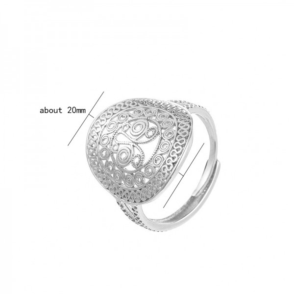 925 Sterling Silver Hollow Butterfly Ring