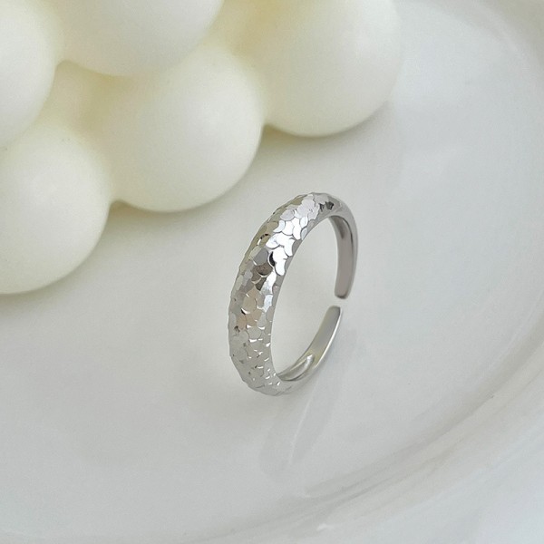 925 Sterling Silver Broken Ice Ring
