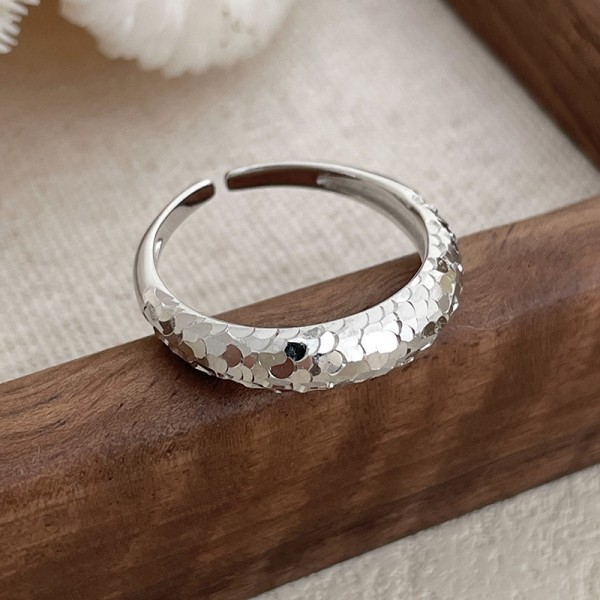 925 Sterling Silver Broken Ice Ring