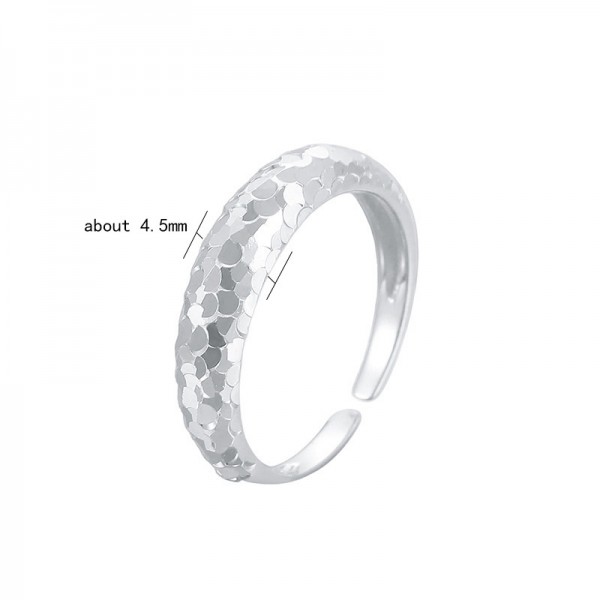 925 Sterling Silver Broken Ice Ring