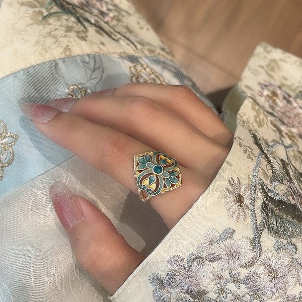 925 Sterling Silver Gold-Plated Filigree Ring