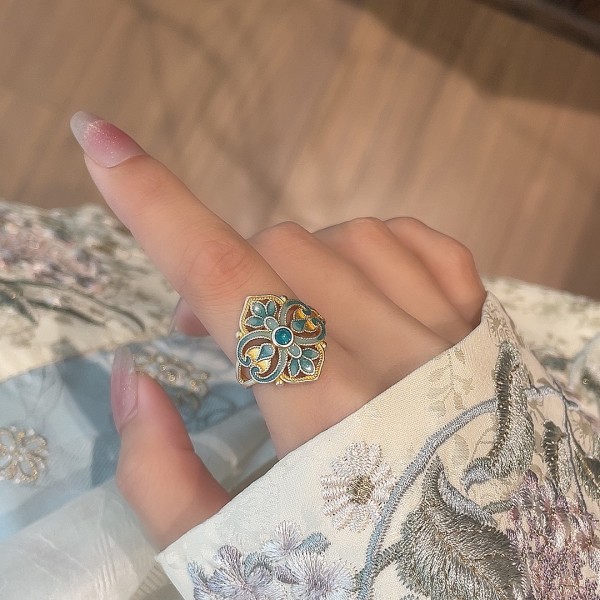 925 Sterling Silver Gold-Plated Filigree Ring