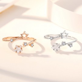 925 Sterling Silver Five Pointed Star Ring