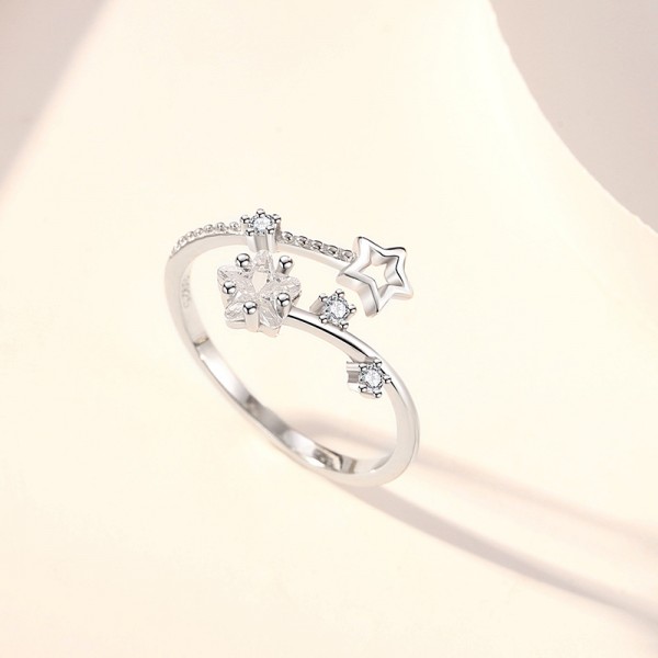 925 Sterling Silver Five Pointed Star Ring