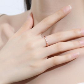 925 Sterling Silver Simple-Bamboo-Knot-Ring