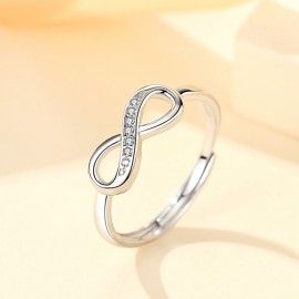 925 Sterling Silver Figure-Eight Ring