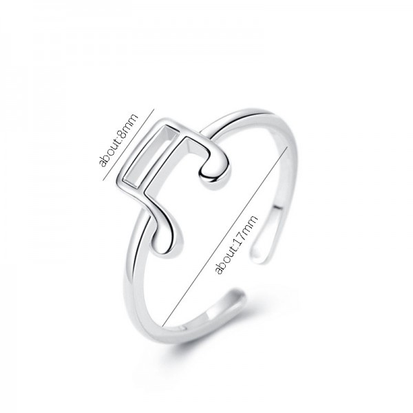 925 Sterling Silver Musical Ring