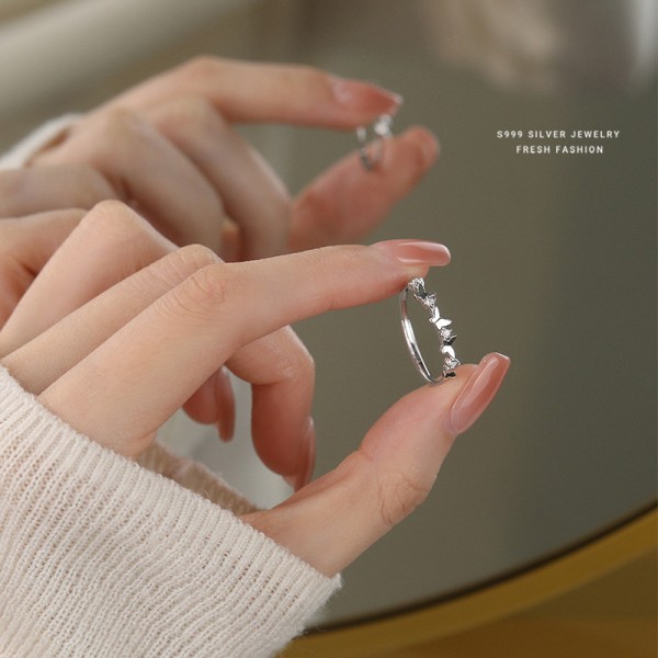 999 Fine Silver Butterfly Ring