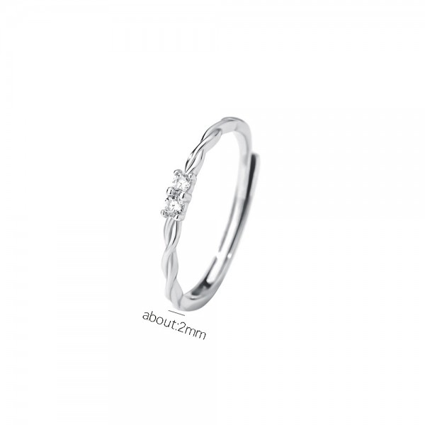 925 Sterling Silver Twisted Ring