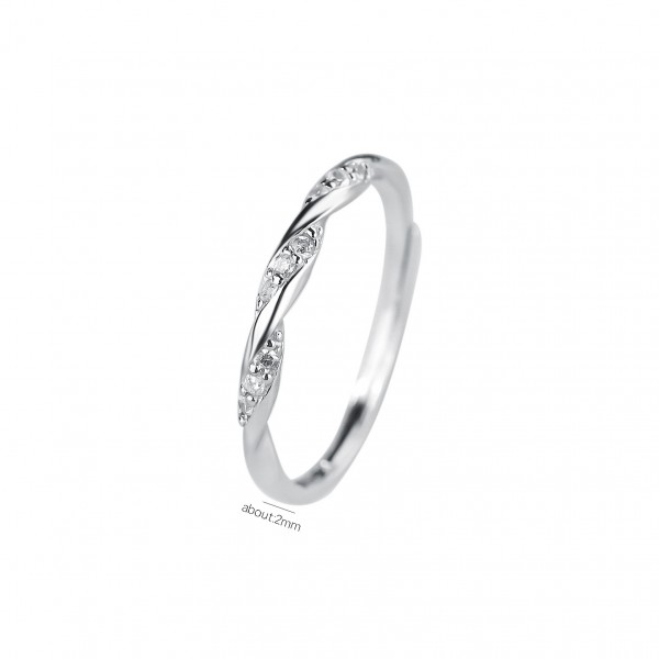 999 Sterling Silver River of Love Shimmer Ring