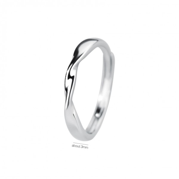 999 Fine Silver Geometric Ring